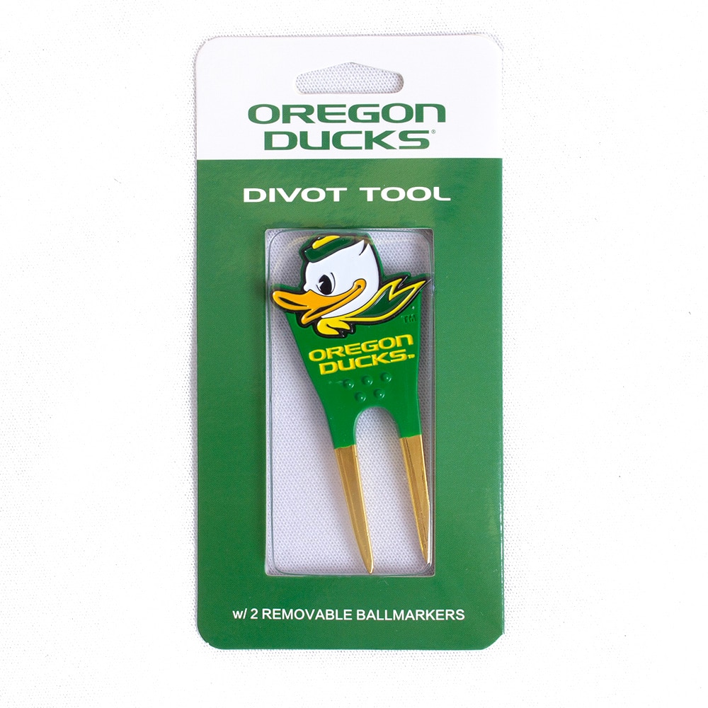 Fighting Duck, Green, Sports Equipment, Sports, Golf, Pac-Golf, Divot Tool, Removable ball markers, Go Ducks, 832077